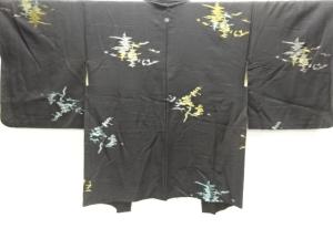 松模様織出し一ツ紋羽織